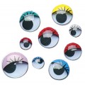 ROUND COLOR PRINTED ROUND PAST ON EYES ASSORTED COLORS 8MM AND 10MM AND 15MM 